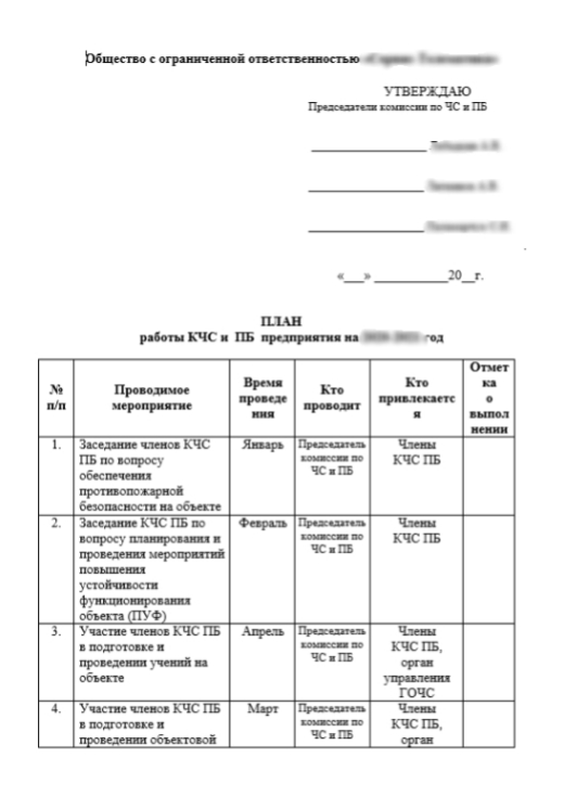 Пакет документов ГО и ЧС - разработка технической документации в Москве